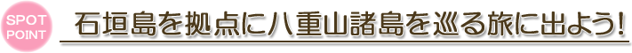 石垣島を拠点に八重山諸島を巡る旅に出よう！