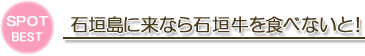 石垣島に来なら石垣牛を食べないと！